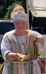 Dawn Matthews serving southern food