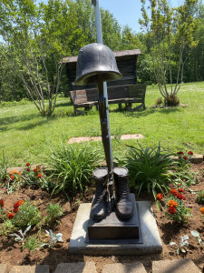 Whippoorwill Academy Memorial Day statue with new plants
